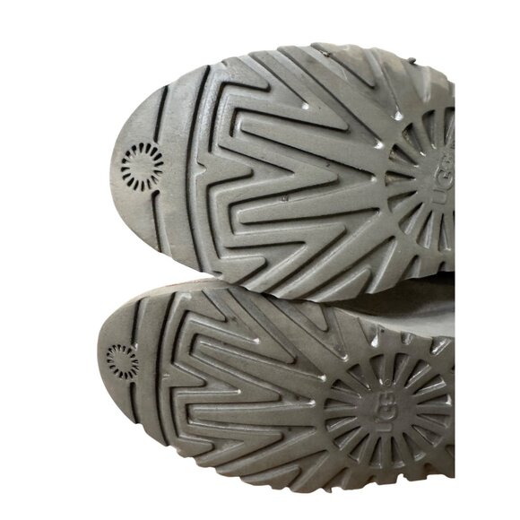 Ugg Womens Classic Short Grey Suede Shearling Boots Size 5.5 - Picture 14 of 14